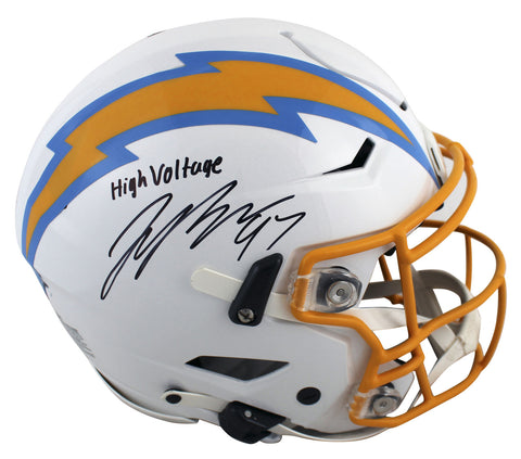 Chargers Joey Bosa "High Voltage" Signed Speed Flex Full Size Helmet BAS Witness