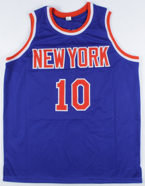Walt Frazier Signed New York Knicks Jersey (JSA COA) 2×NBA