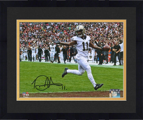 Framed Deonte Harris New Orleans Saints Signed 8x10 Endzone Photo
