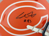 Cole Kmet Autographed Chicago Bears AMP Speed Mini Helmet- Beckett W Auth *Black