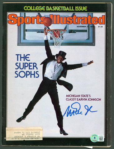 Lakers Magic Johnson Signed Nov. 1978 Sports Illustrated Magazine BAS #W188601