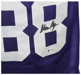 Purple People Eaters Autographed/Signed Pro Style Purple XL Jersey BAS 29415
