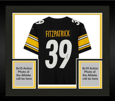 Framed Minkah Fitzpatrick Pittsburgh Steelers Signed Black Nike Limited Jersey