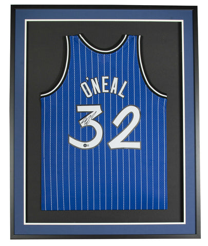 Shaquille O'Neal Signed Framed Magic Blue 1994-95 Mitchell & Ness Jersey BAS