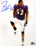 Ray Lewis Autographed Baltimore Ravens 8x10 Smoke Photo -Beckett W Hologram