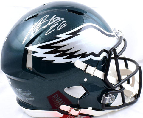Miles Sanders Autographed Eagles F/S Speed Authentic Helmet-Beckett W Hologram