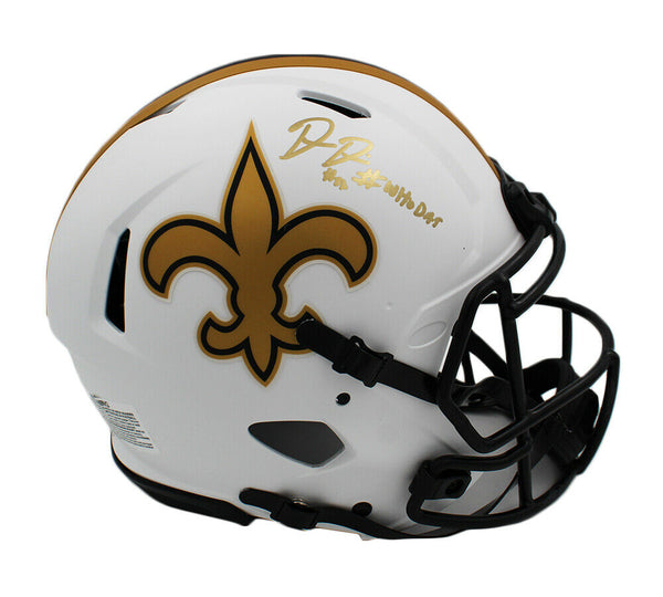 Demario Davis Signed New Orleans Speed Authentic Lunar NFL Helmet w/Who Dat