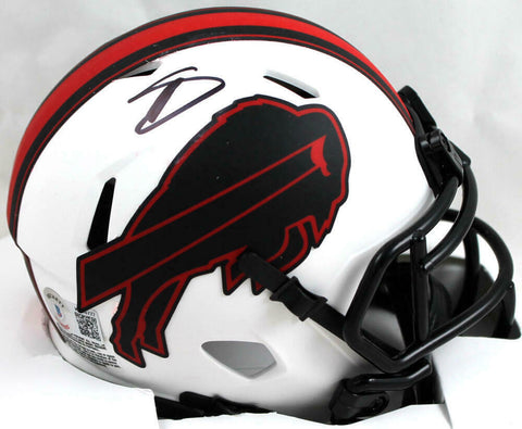 Stefon Diggs Autographed Buffalo Bills Lunar Speed Mini Helmet- Beckett W Holo