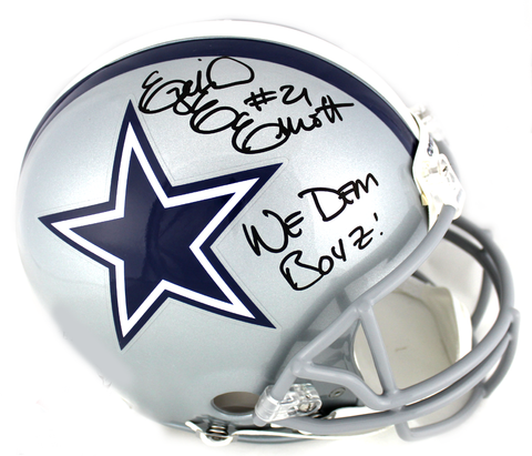 Ezekiel Elliott Signed Dallas Cowboys Current Authentic NFL Helmet - We Dem Boyz