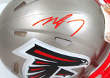 Michael Vick Autographed Falcons Flash Speed Mini Helmet- JSA W Auth *Red
