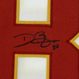 Autographed/Signed DWAYNE BOWE Kansas City White Football Jersey JSA COA Auto