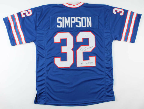 O. J. Simpson Signed Buffalo Bills Jersey Inscribed "NFL MVP 73'"(JSA COA)