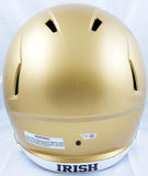 Joe Montana Autographed Notre Dame F/S Speed Helmet - Fanatics *Black