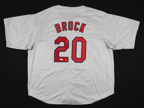 Lou Brock Signed St. Louis Cardinals "The Franchise" Jersey (JSA COA) 6xAll Star