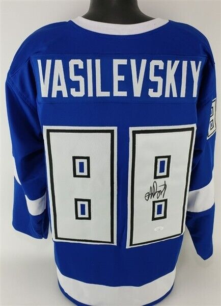 Andrei Vasilevskiy Signed Lightning Jersey (Beckett)