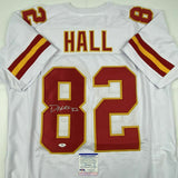Autographed/Signed DANTE HALL Kansas City White Football Jersey PSA/DNA COA Auto
