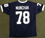 PENN STATE NITTANY LIONS MIKE MUNCHAK AUTOGRAPHED BLUE JERSEY BECKETT BAS 114984