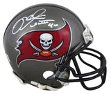 Buccaneers Mike Alstott Authentic Signed Pewter Rep Mini Helmet BAS Witnessed