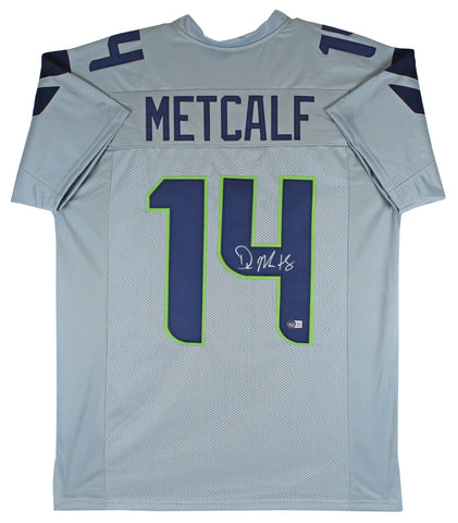 DK Metcalf Authentic Signed Grey Pro Style Jersey Autographed BAS Witnessed