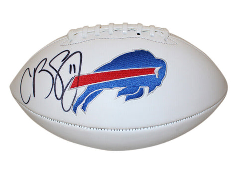 Cole Beasley Autographed/Signed Buffalo Bills Logo Football Beckett 39130