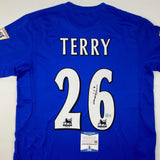 Autographed/Signed John Terry Chelsea FC Blue Soccer Jersey Beckett BAS COA
