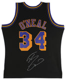 Lakers Shaquille O'Neal Signed Black Mitchell & Ness 1996-97 HWC Jersey BAS Wit