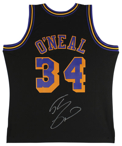 Lakers Shaquille O'Neal Signed Black Mitchell & Ness 1996-97 HWC Jersey BAS Wit