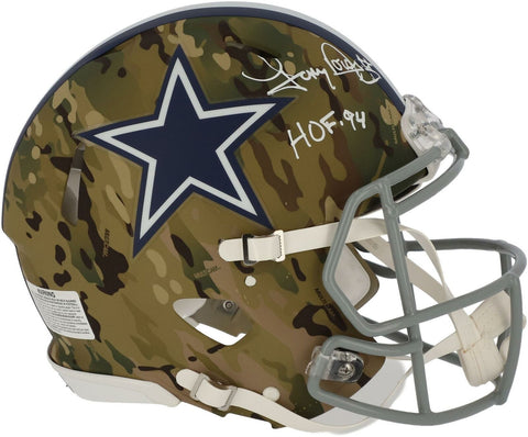 Tony Dorsett Cowboys Signed CAMO Alternate Authentic Helmet & "HOF 94" Insc