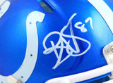 Reggie Wayne Autographed Indianapolis Colts Flash Speed Mini Helmet-BAW Hologram
