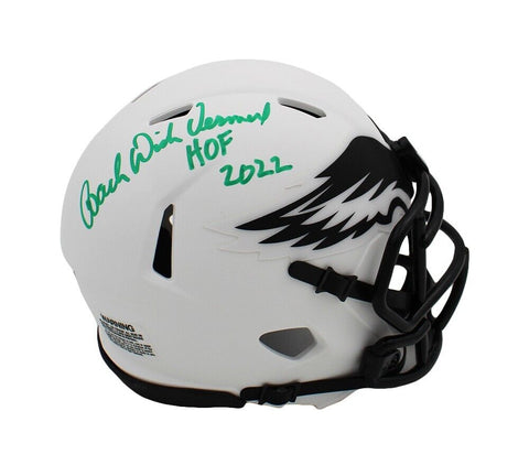 Dick Vermeil Signed Philadelphia Eagles Speed Lunar NFL Mini Helmet - "HOF 22"