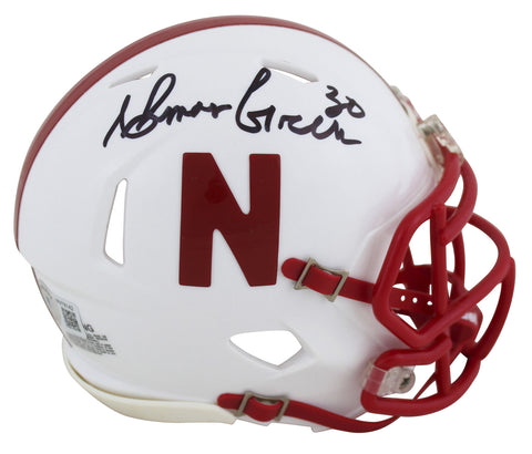 Nebraska Ahman Green Authentic Signed Speed Mini Helmet BAS Witnessed