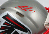 Michael Vick Autographed Falcons Flash Speed Mini Helmet-Beckett W Hologram *Red