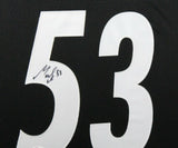 MAURKICE POUNCEY (Steelers black SKYLINE) Signed Autographed Framed Jersey JSA