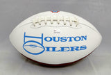 Bubba McDowell Autographed Houston Oilers Logo Football- JSA Witnessed Auth