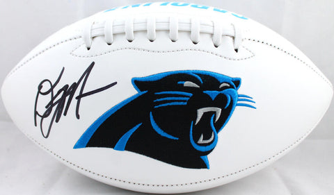 DJ Moore Autographed Carolina Panthers Logo Football - Beckett W Hologram *Black
