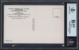Indians Lou Boudreau Authentic Signed 3.5x5.5 Postcard Autographed BAS Slabbed