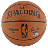 Lakers Magic Johnson Signed Spalding Basketball w/ Black Signature BAS Witnessed