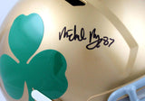 Michael Mayer Autographed Notre Dame F/S Shamrock Speed Helmet-Beckett W Holo