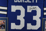TONY DORSETT (Cowboys blue SKYLINE) Signed Autographed Framed Jersey JSA