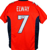 John Elway Autographed Orange Pro Style Jersey- Beckett W Hologram *Black