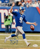 Brad Wing Autographed New York Giants 8x10 Punting Photo- JSA Witnessed Auth