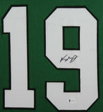 KEYSHAWN JOHNSON (Jets green TOWER) Signed Autographed Framed Jersey Beckett