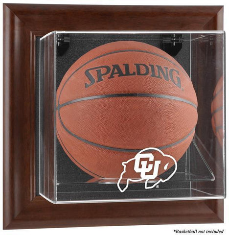 Colorado Buffaloes Brown Framed Wall-Mountable Basketball Disp Case