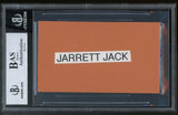 Georgia Tech Jarrett Jack Authentic Signed 3x5 Basketball Cut Signature BAS Slab