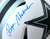 Roger Staubach Signed Cowboys Lunar Speed F/S Authentic Helmet-Beckett W Holo