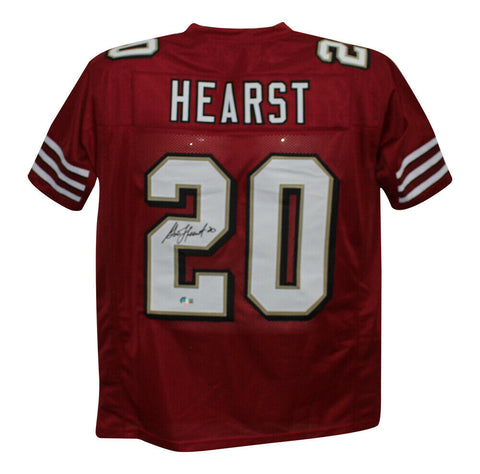 Garrison Hearst Autographed/Signed Pro Style Red XL Jersey Beckett 35512