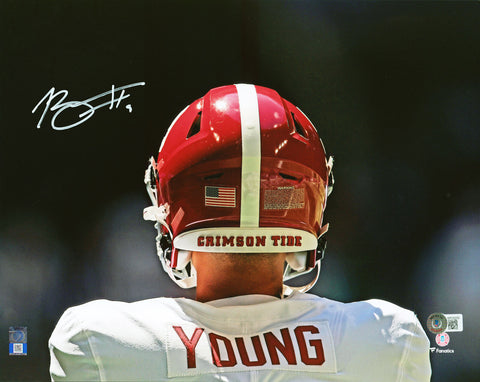 Alabama Bryce Young Authentic Signed 11x14 Horizontal Helmet Photo BAS Witnessed