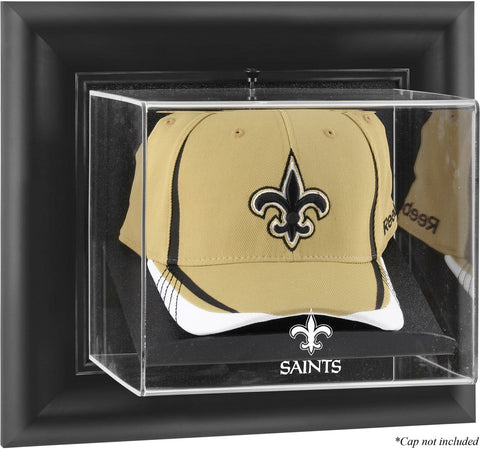 Saints Black Framed Wall-Mountable Cap Logo Display Case-Fanatics