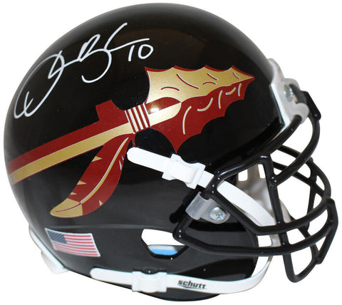 Derrick Brooks Signed Florida State Seminoles Black Schutt Mini Helmet BAS 36904