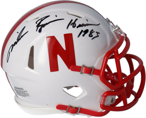 Mike Rozier Nebraska Cornhuskers Signed Mini Helmet & "Heisman 1983" Insc